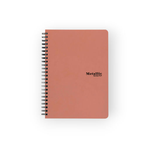 Picture of NOTEBOOK A5 METALLIC COPPER SOFTCOVER SPIRAL
